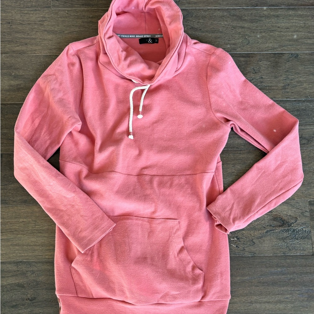 Ampersand Ave pink cowl sweatshirt